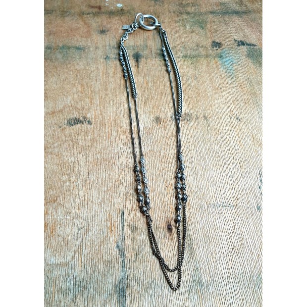 GOTI ilgas sidabro kaklo papuošalas  GOTI ilgas sidabro kaklo papuošalas