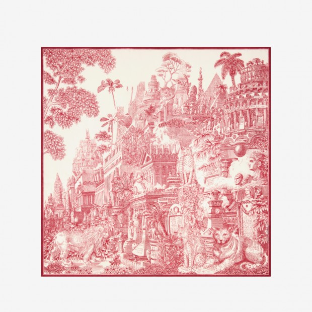 Inoui Editions kašmyro vilnos, vilnos ir šilko skara PIRANESI RED Inoui Editions kašmyro vilnos, vilnos ir šilko skara PIRANESI RED
