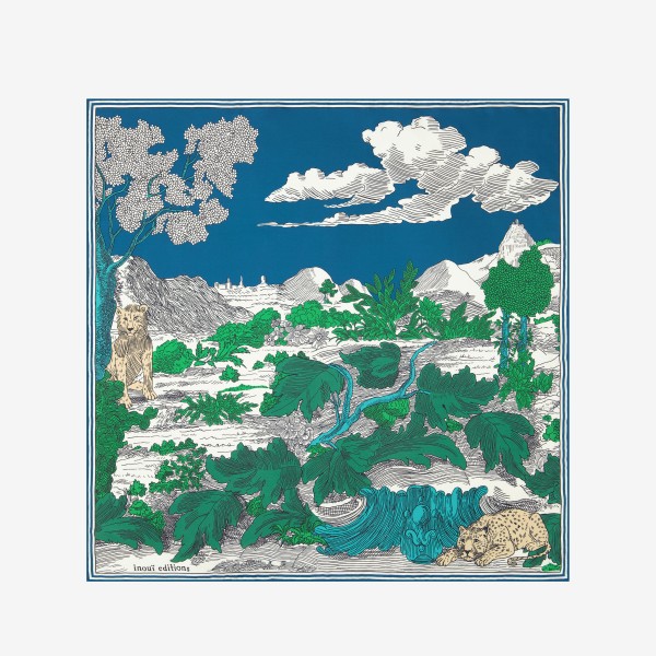 Inoui Editions šilko skara HISTOIRE GREEN