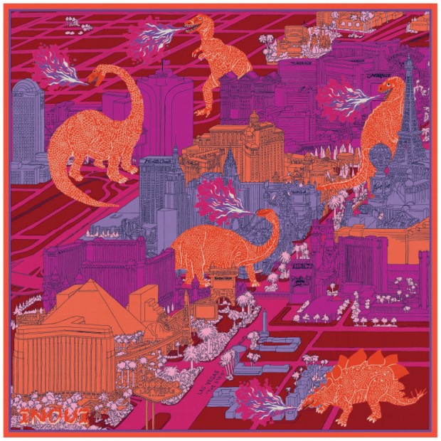 Inoui Editions šilko skara VEGAS RED Inoui Editions šilko skara VEGAS RED