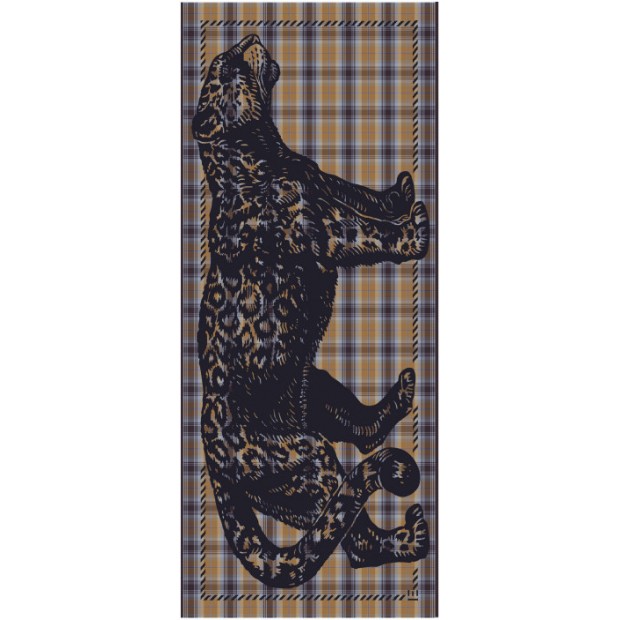 Inoui Editions vilnos ir medvilnės skara 3D GOMMERY NAVY