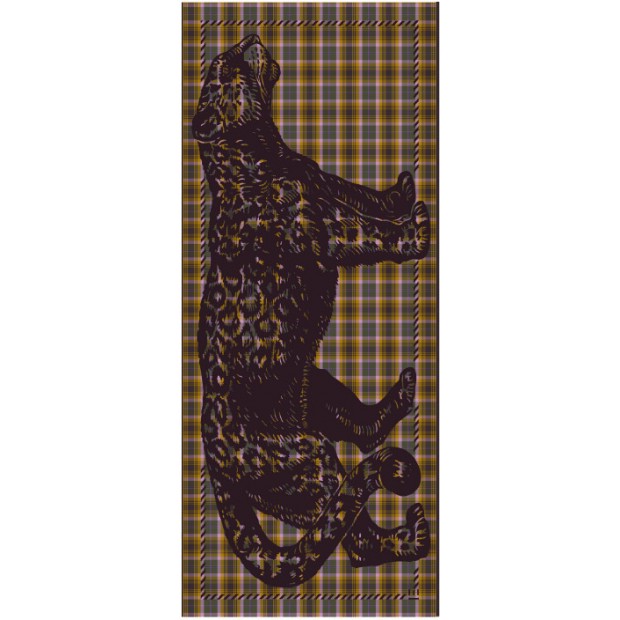 Inoui Editions vilnos ir medvilnės skara 3D GOMMERY GOLDEN BROWN