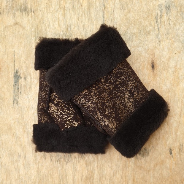 Gala Gloves ėriuko odos pirštinės EBONY IHASA BRONZ